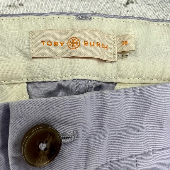 Tori Burch lavender cropped embroidered pants size (26) US 4 - Picture 2 of 5